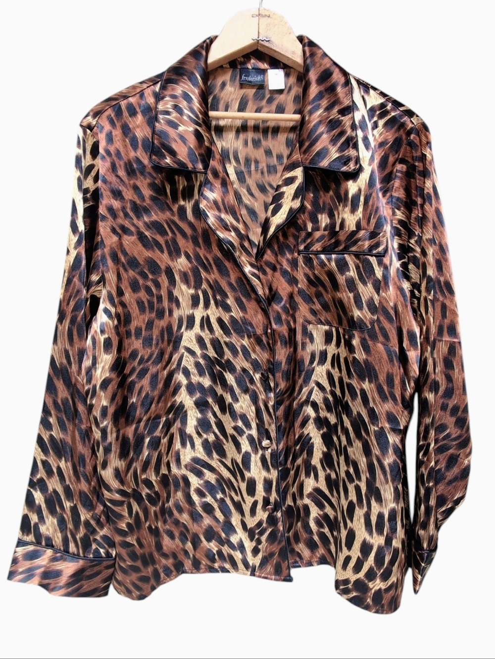 Fredrick's of Hollywood  Pajamas Pant Set Leopard Print Women's Size MEDIUM